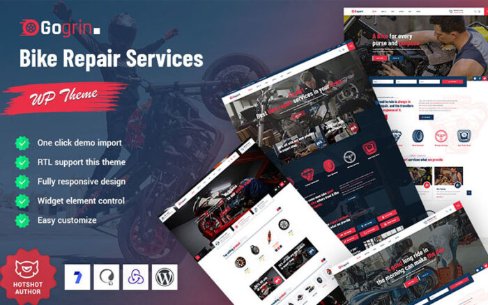 Gogrin - Bike Repair Service WordPress Theme