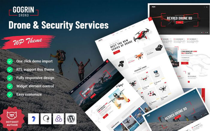 Gogrin - Drone & Security WordPress Theme