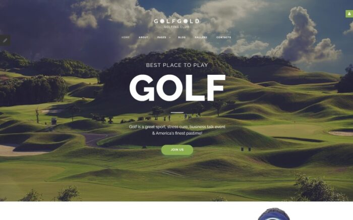 Golf Gold - Golfing Club Joomla Template