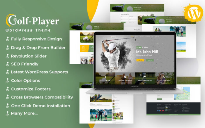 Golf player - Golf and Sport WordPress Theme