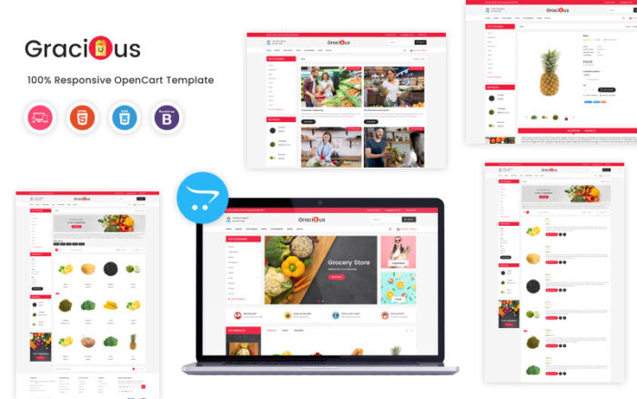 Gracious - Grocery OpenCart Template