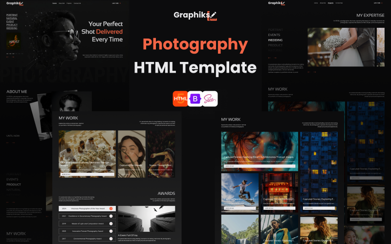 Graphiks - Portfolio Photography HTML Template Website Template