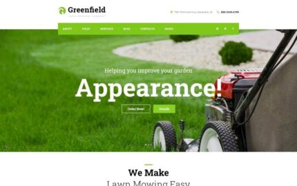 GreenField - Lawn Mowing Company Responsive WordPress Theme