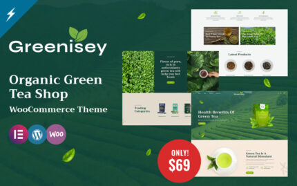 Greenisey - Organic Green Tea Shop WooCommerce Theme