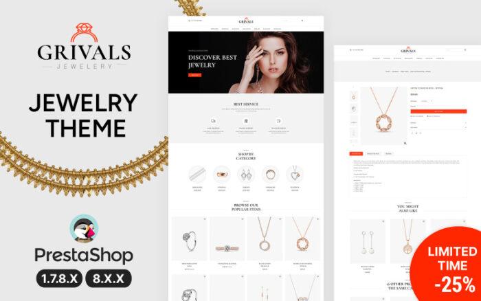 Grivals - Jewelry and Diamond PrestaShop Theme