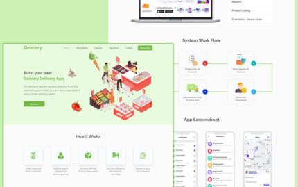 Grocery - Delivery App Landing page Landing Page Template