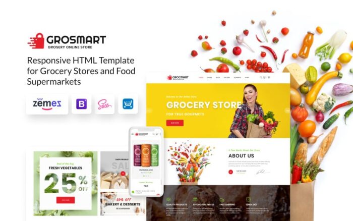 Grocmart - Grocery Store Multipage Classic HTML Website Template