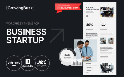 GrowingBuzz - Startup Business Company WordPress Theme