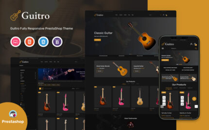 Guitro - Music PrestaShop Template PrestaShop Theme