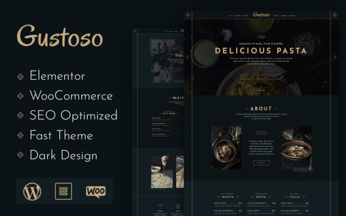 Gustoso Restauant WordPress Theme