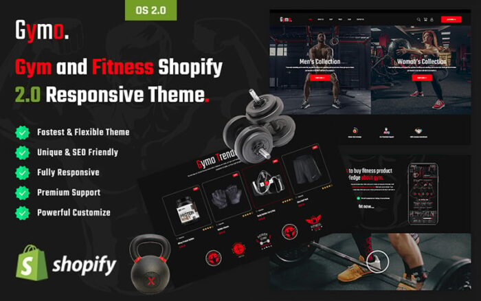 Gymo - Gym and Fitness Shopify 2.0 Responsive Theme Shopify Theme