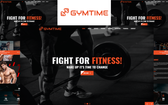 Gymtime - Gym Landing Page HTML5 Landing Page Template