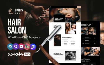 Hairs - Hair Salon Multipurpose WordPress Elementor Theme WordPress Theme