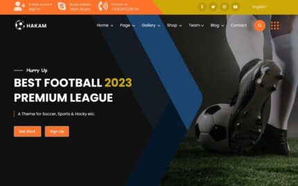 Hakam - Scoccer Clup & Sports Website Template