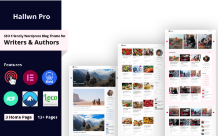 Hallwn Pro | Personal SEO Friendly Wordpress Blog Theme WordPress Theme