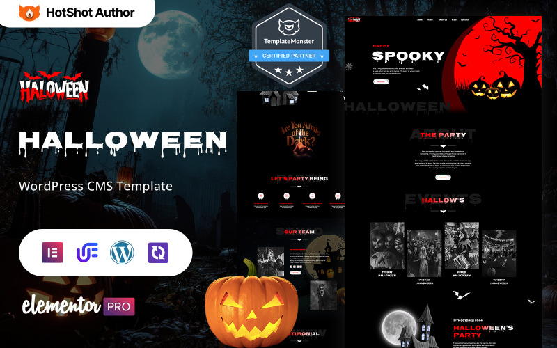 Haloween - Halloween Celebration, Festivals And Parades WordPress Elementor Theme WordPress Theme