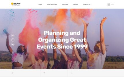 Happy - Event Agency HTML Landing Page Template