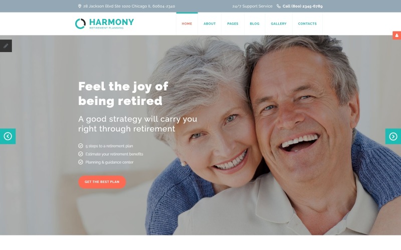 Harmony - Retirement Planning Joomla Template