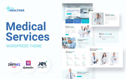 Healther - Medical Services WordPress Elementor Theme WordPress Theme