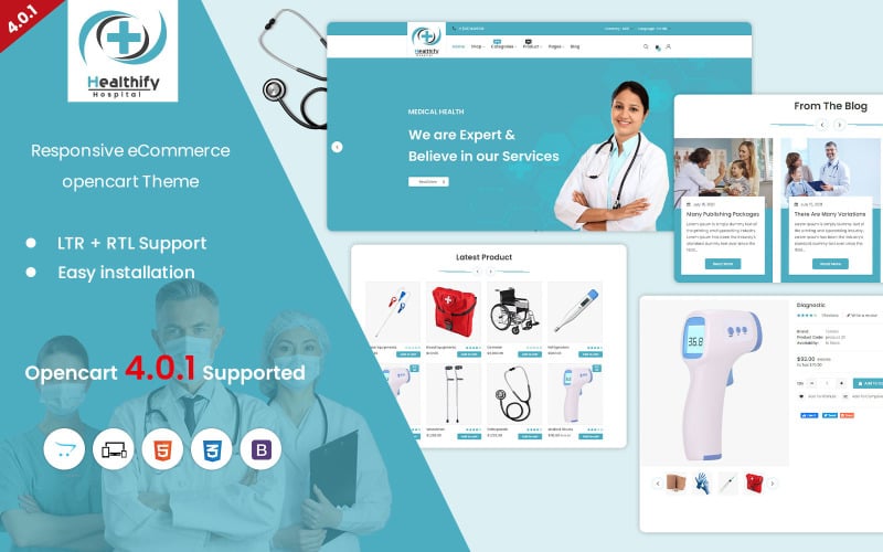 Healthify Responsive OpenCart Template 4.0