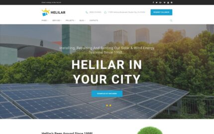 Helilar - Solar & Renewable Energy WordPress Theme