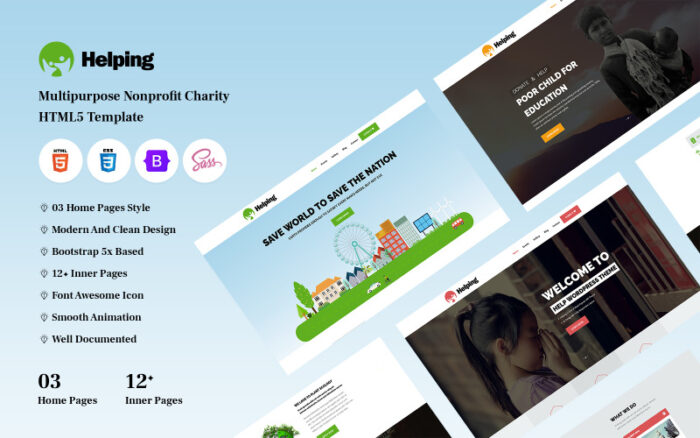 Helping - Multipurpose Charity HTML Template Website Template