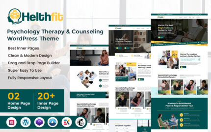 Helthfit - Psychology Therapy & Counseling WordPress Theme