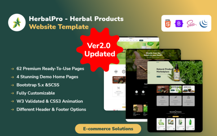 HerbalPro - Herbal Products Website Template