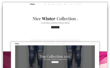 Hidro - Minimal eCommerce Website Template