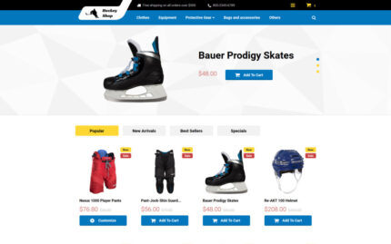 Hockey Shop PrestaShop Theme