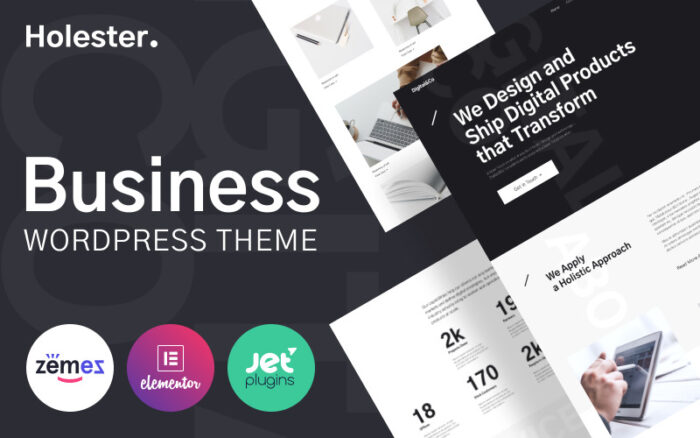 Holester - Business Services Website Template WordPress Theme