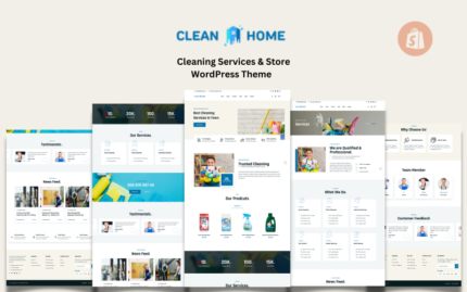 Home Clean - Cleaning Services & Shop Shopify Theme