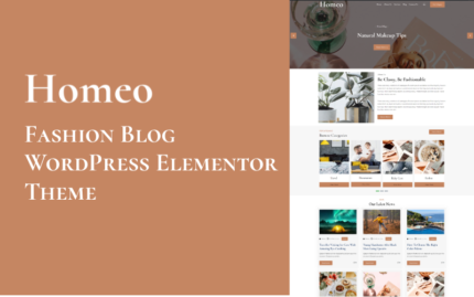 Homeo - Fashion Blog WordPress Elementor Theme WordPress Theme