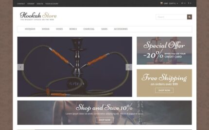 Hookah Store PrestaShop Theme