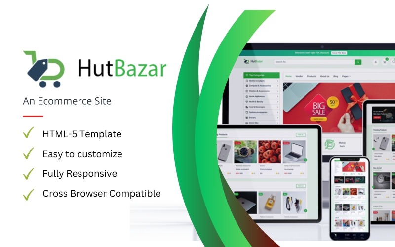 HutBazar - Shop Smarter, Live Better Website Template