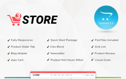 3store - Multipurpose Responsive OpenCart Template