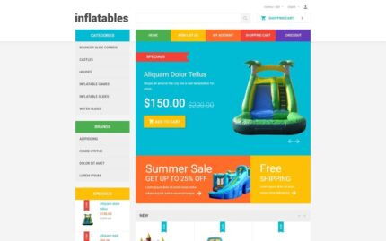 Inflatables OpenCart Template