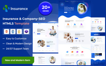 Insurance – Insurance & SEO Agency HTML5 Template Website Template