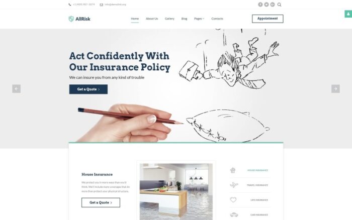 Insurance Responsive Joomla 3.9 Template Joomla Template