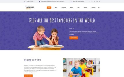 Intense Child Care Website Template