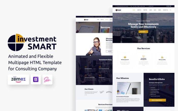 Investment Smart - Investment Management Company Website Template