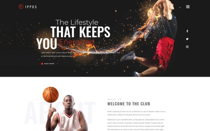 Ippos - Sport Multipurpose Modern WordPress Elementor Theme WordPress Theme