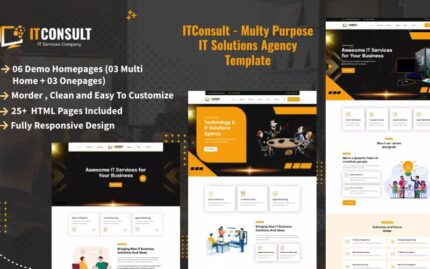 ITConsult - Multipurpose IT Solution Agency HTML Template Website Template