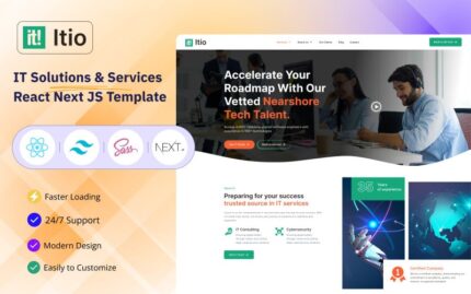 Itio - IT Solutions and Services React Tailwind CSS Template Website Template