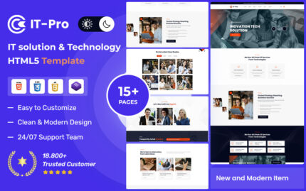 ITPRO – IT-Solution and Technology HTML5 Website Template