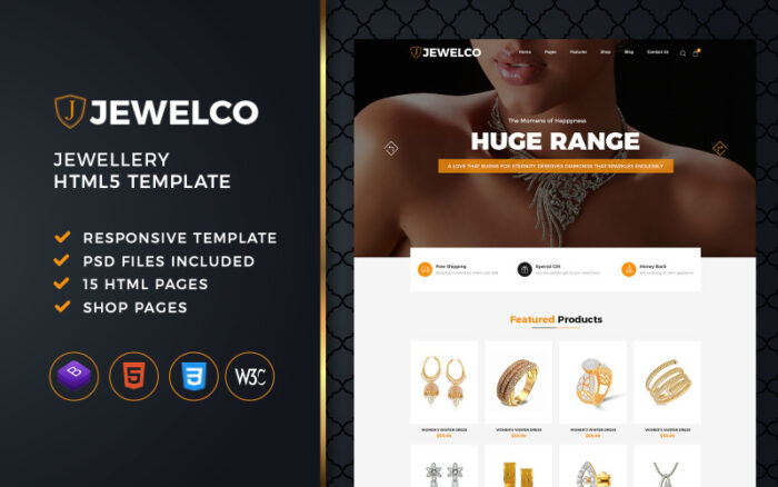 Jewelco - Jewelry Store eCommerce HTML Template Website Template