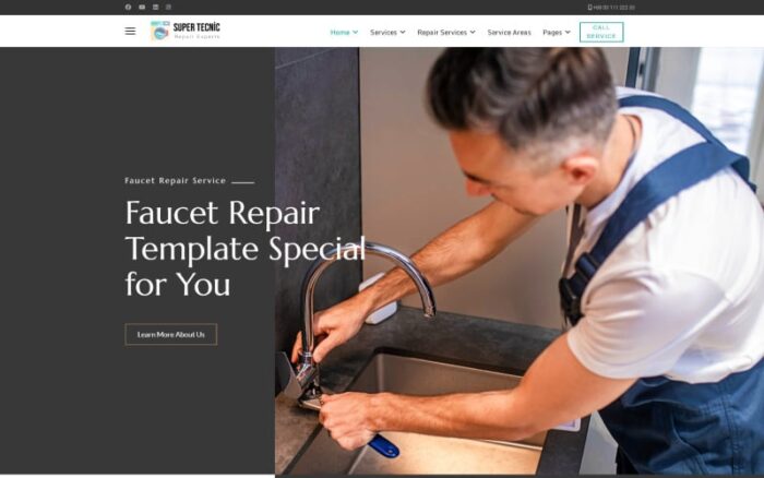 Jl SuperTecnic Household Appliances & Plumbing Handyman Services Joomla5 Free Template Joomla Template