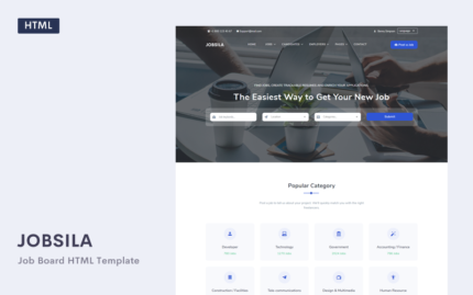 Jobsila - Job Board & Job Listing Website Template