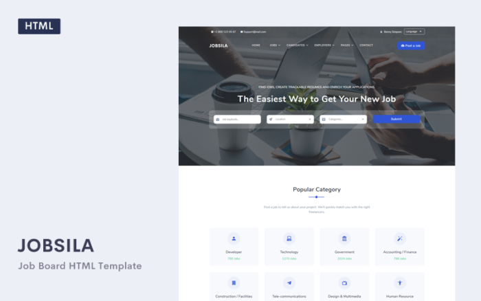 Jobsila - Job Board & Job Listing Website Template