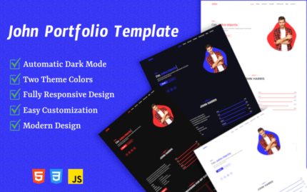 John Personal Portfolio Template Landing Page Template